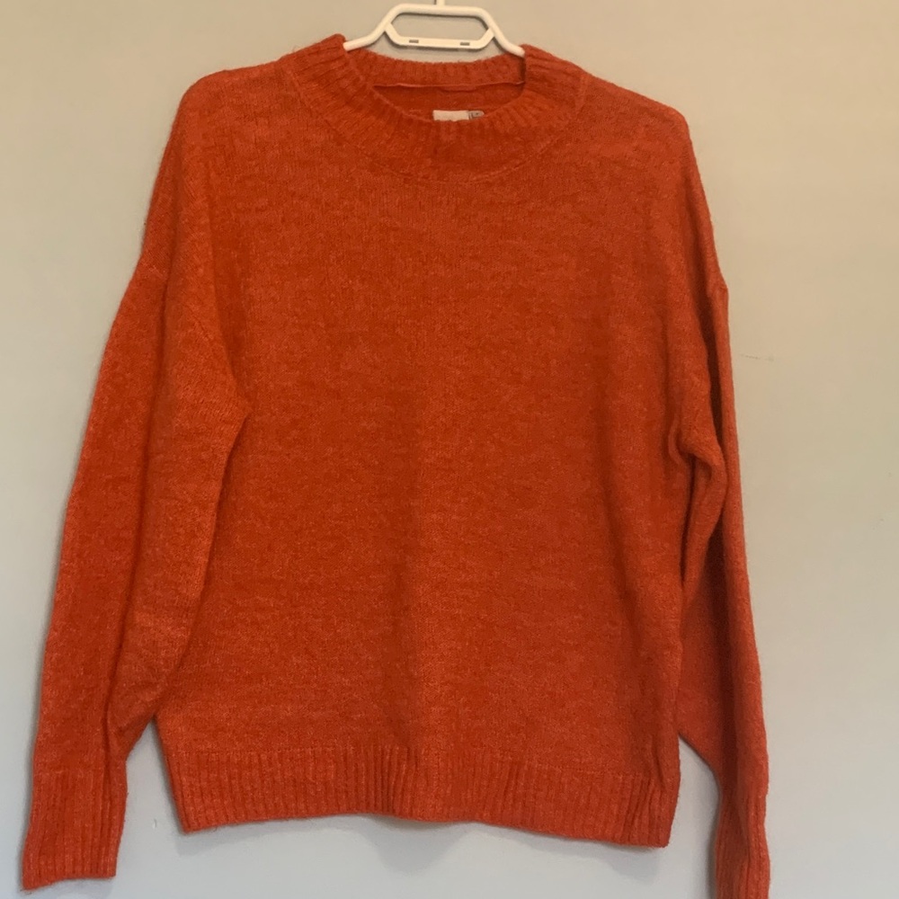 ICHI brand Women's Crew Neck Sweater - Burnt Orange